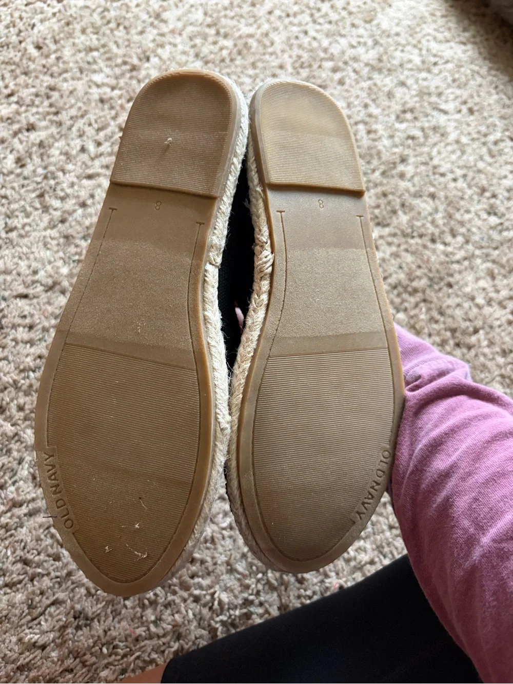 Old Navy Black Canvas Espadrille Flats
